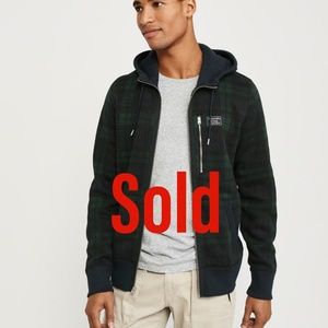 Mens fleece sweater zip-up hoodie BNWT